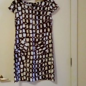 London Times Brown & Cream Dress